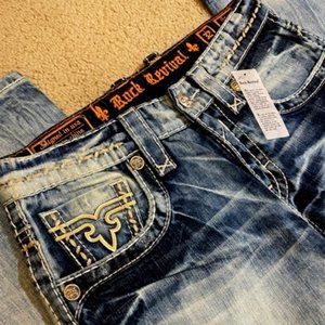 Rock Revival Gary Straight Denim Men's Size 32 x 34 NEW